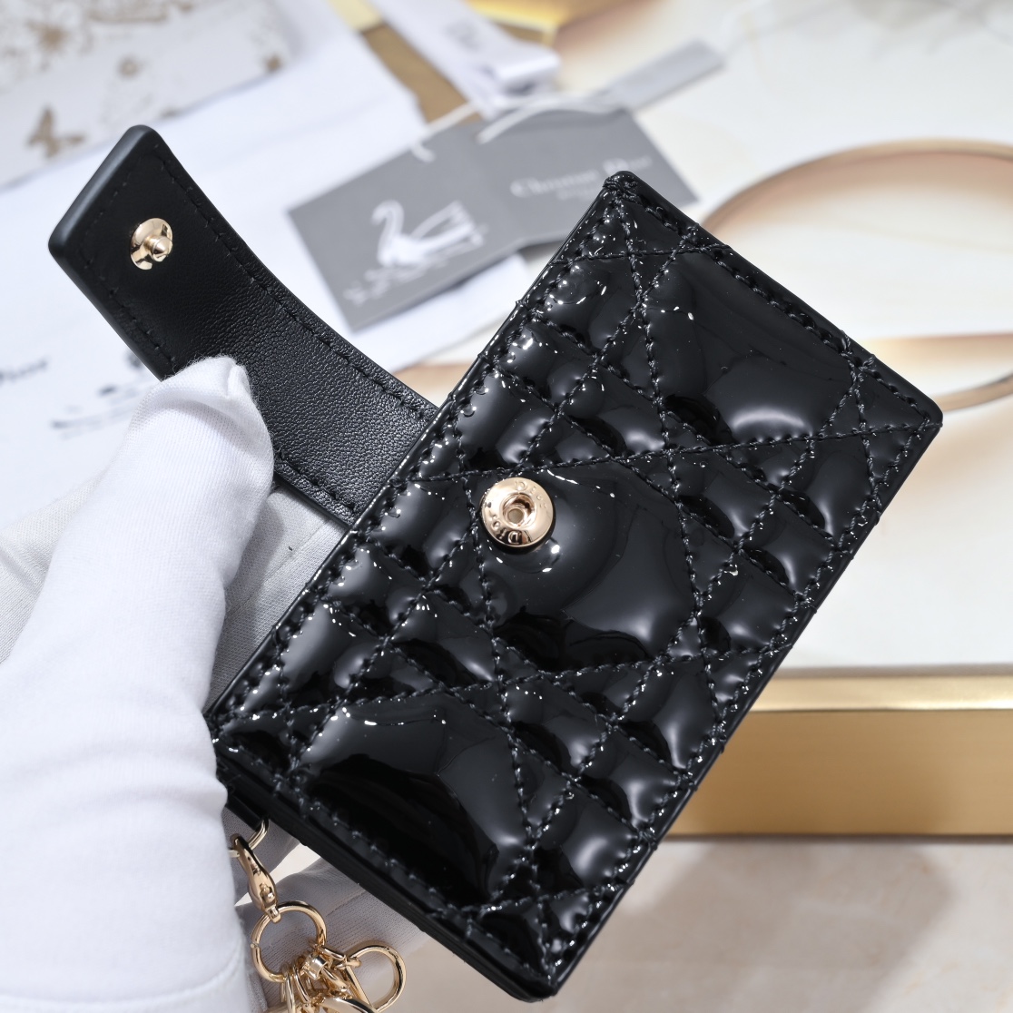 Lady Dior 5-Gusset Card Holder 10A+ top quality S0178 LM091 10.4cm