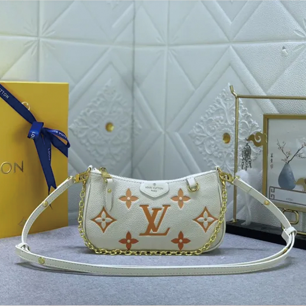 LV Easy Pouch On Strap Beige print M80349 MQ051 19cm