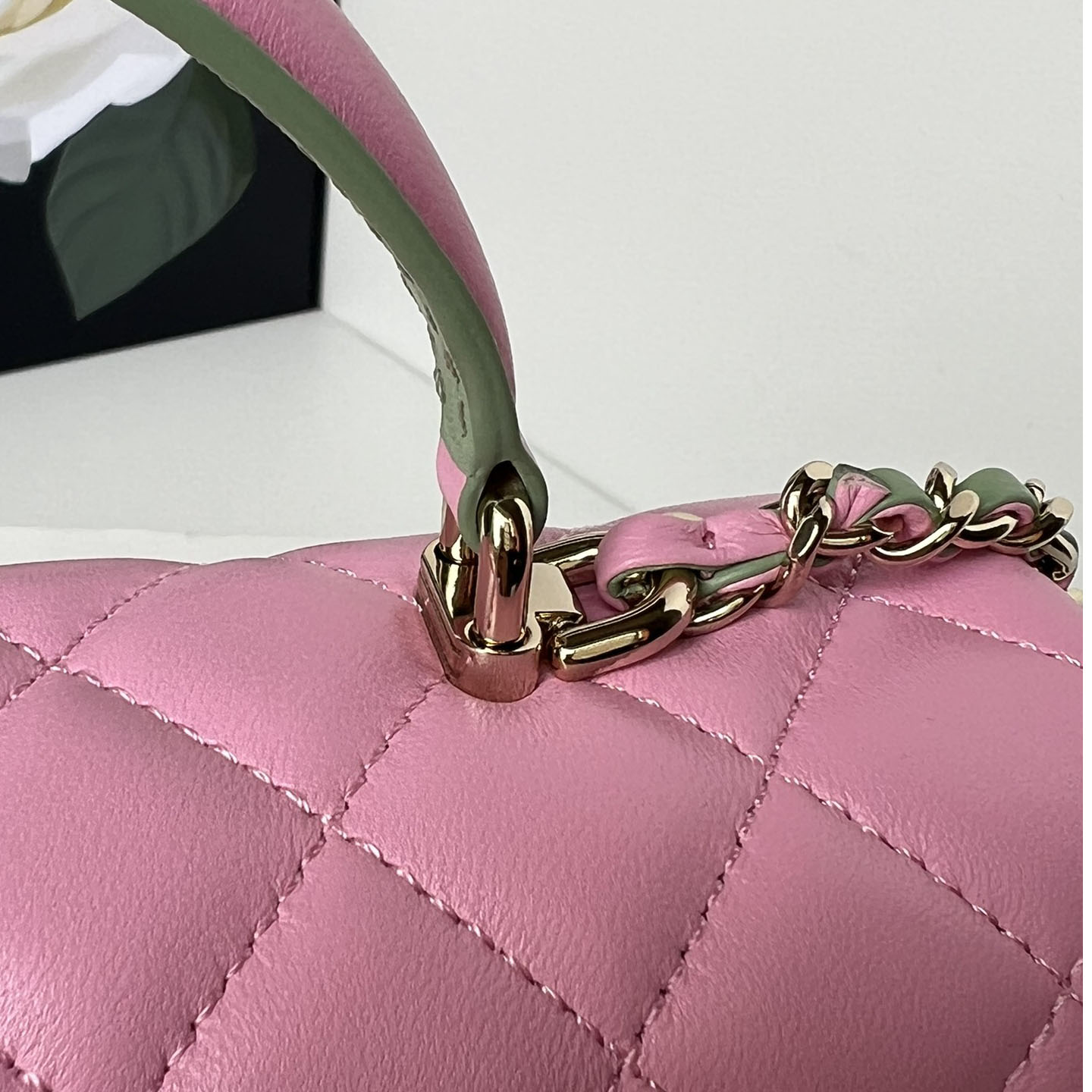 Chanel Classic Mini CF Mirror Version Flap Bag Top Handle Shoulder Bag Handbag 10A