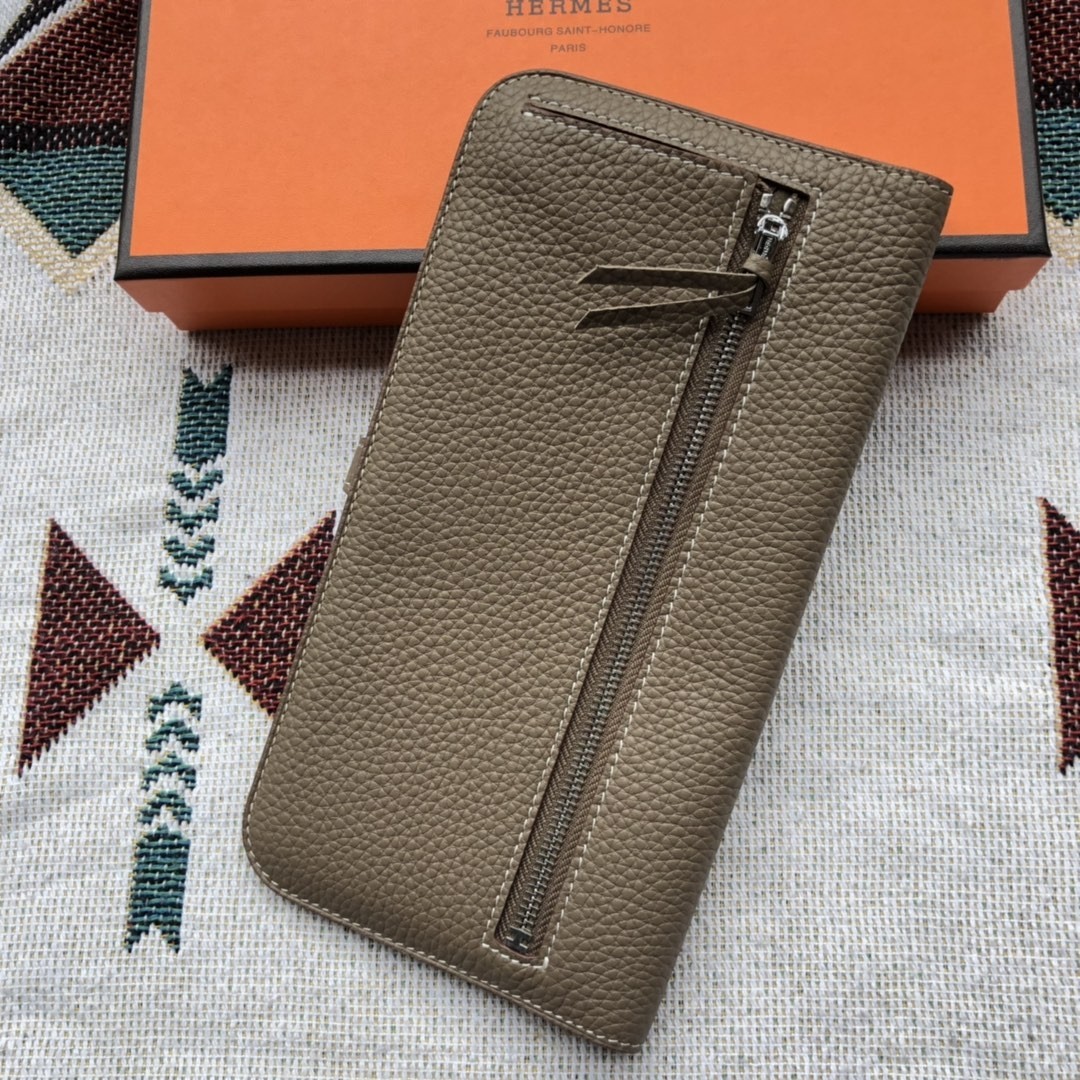 Hermes Dogon Compact Wallet Medium Grey