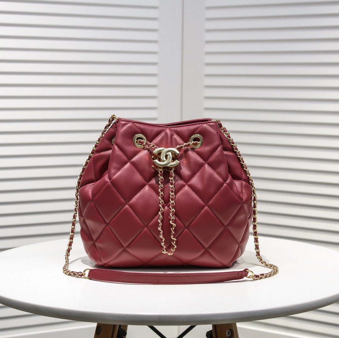 Chanel Lambskin Bucket Bag Shoulder Crossbody Bag（Replica）