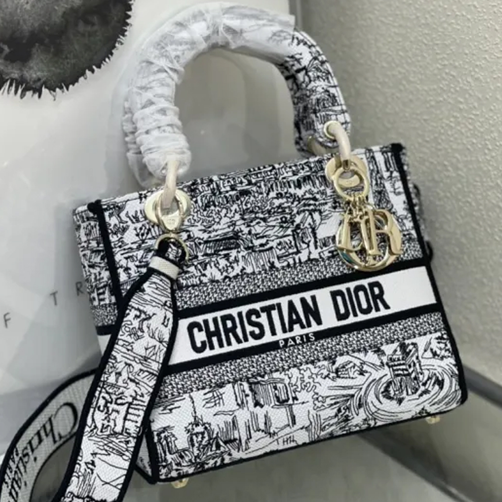 10A + top quality Dior Medium Lady D-Lite Bag 9920 LM003 24cm