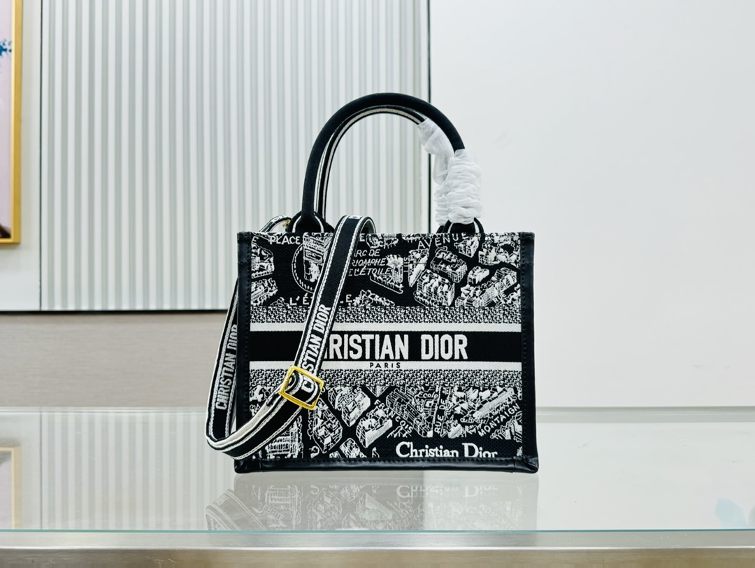 10A + top quality Dior Book Tote With Strap 8833 LM012042062 26-42cm