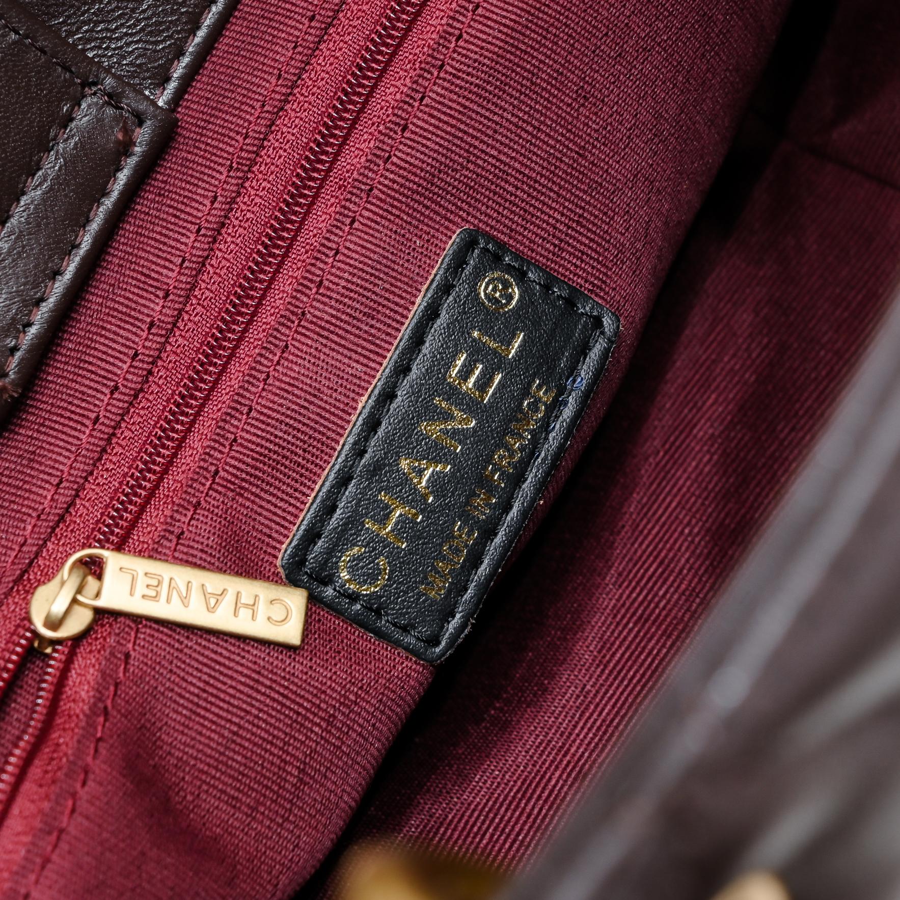 Chanel CC 2Way Chain Shoulder Tote Bag  Leather Shoulder Bag Handbag