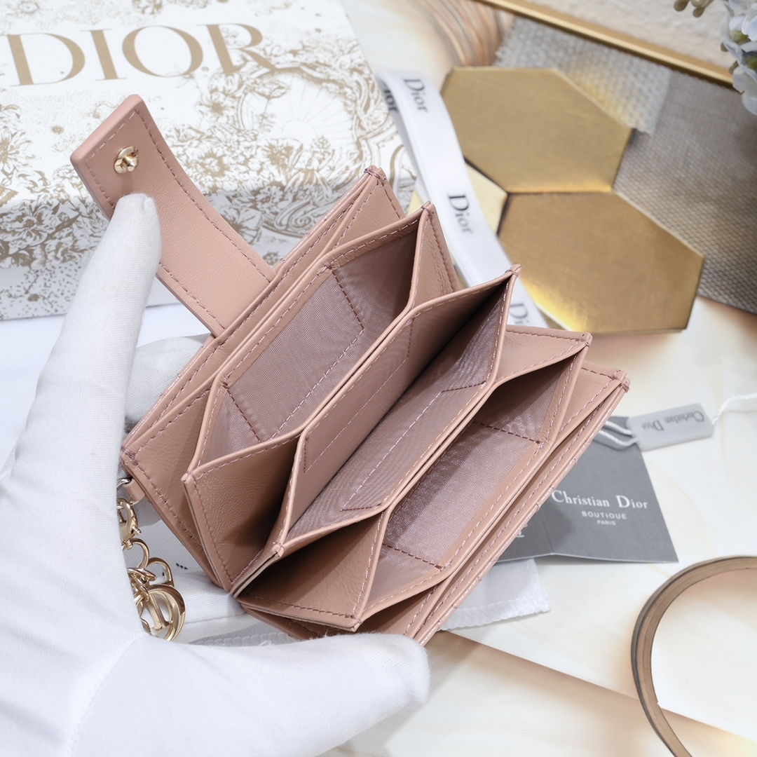 Lady Dior 5-Gusset Card Holder 10A+ top quality S0178 LM091 10.4cm