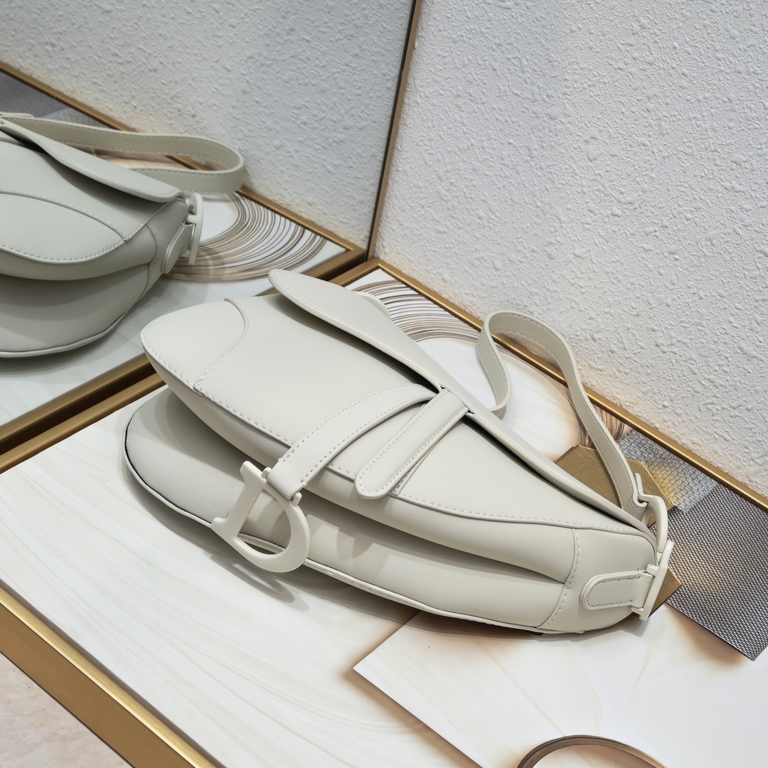 Saddle Bag White Matte 6680 XB012 25.5cm