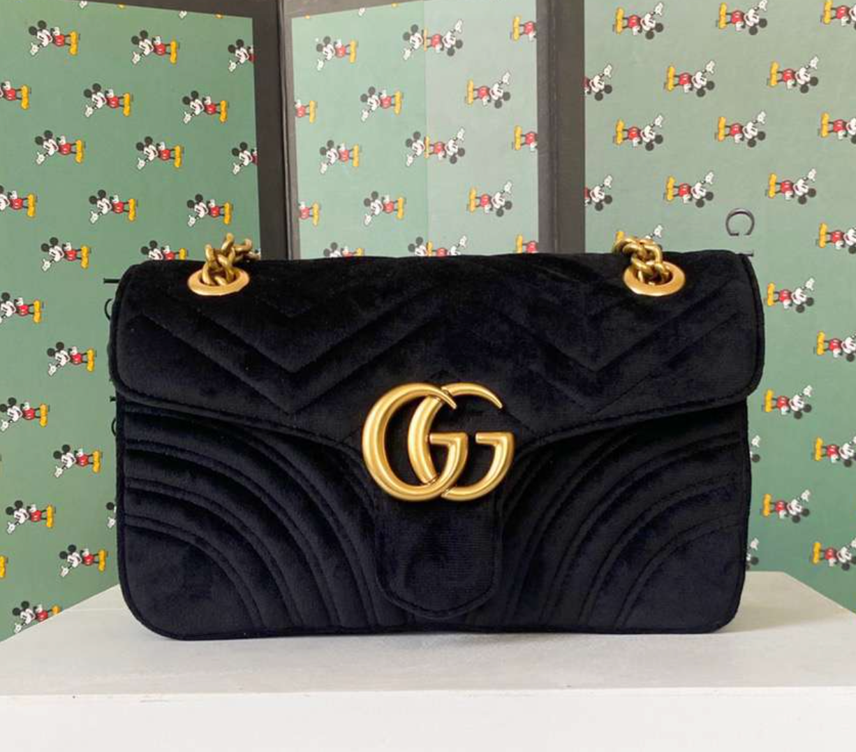 Gucci GG Marmont Velvet Small Shoulder Bag Handbag(Replica)