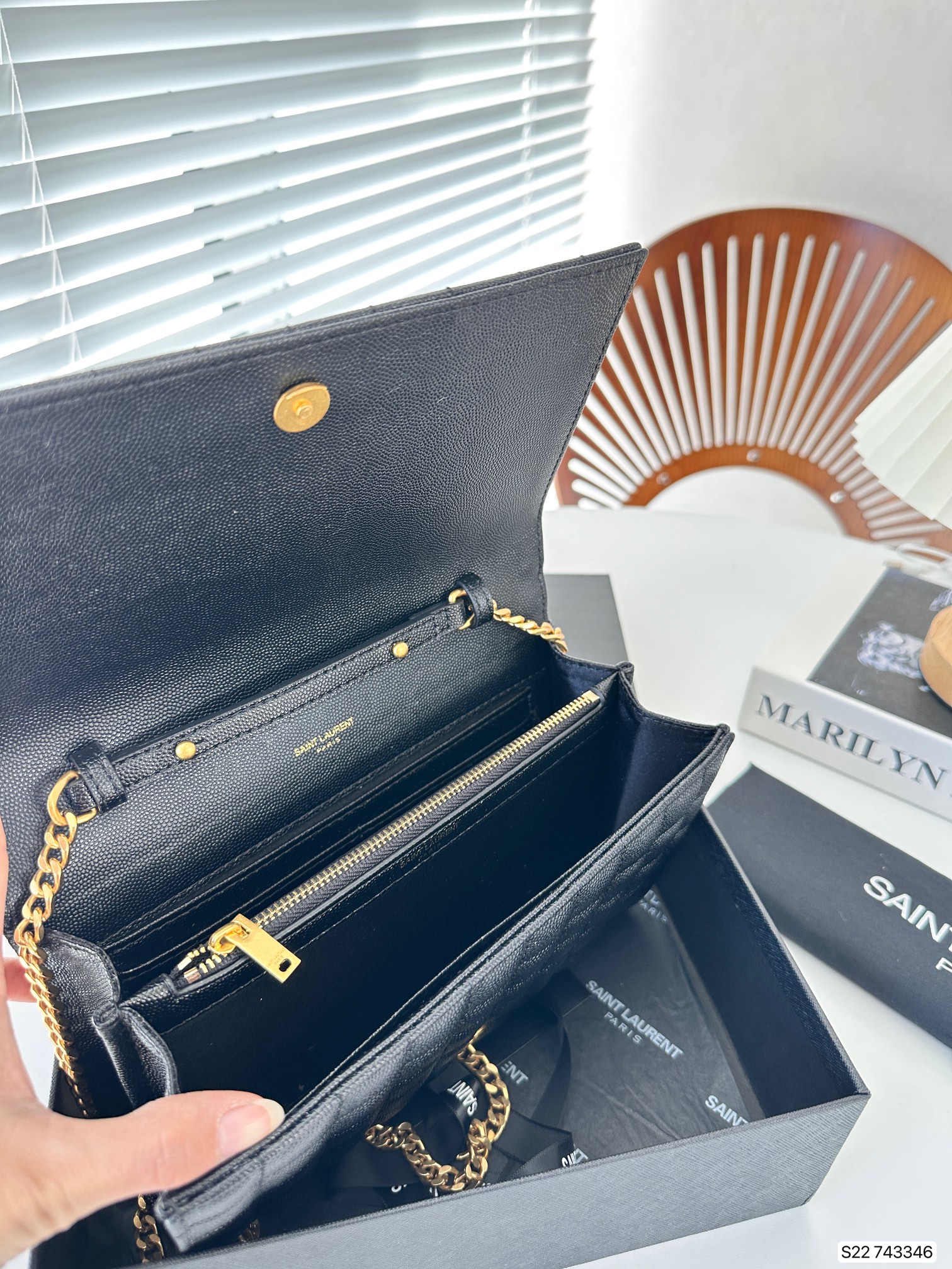 YSL Cassandre Chain Bag 743346 DB571 22.5cm