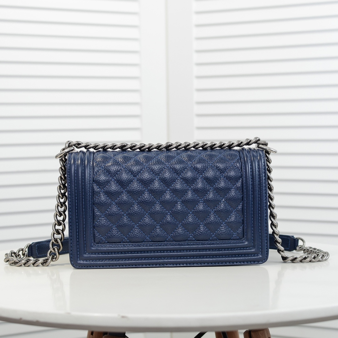 Chanel Leboy litchi or lychee pattern Shoulder Bag Handbag