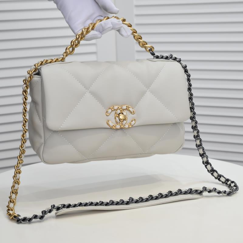 Chanel Lambskin Quilted Small 19 Flap Shoulder Bag Handbag