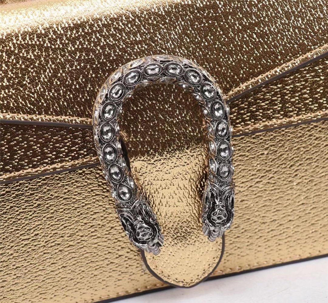 Dionysus Small Shoulder Bag Gold 499623 LM002 25cm