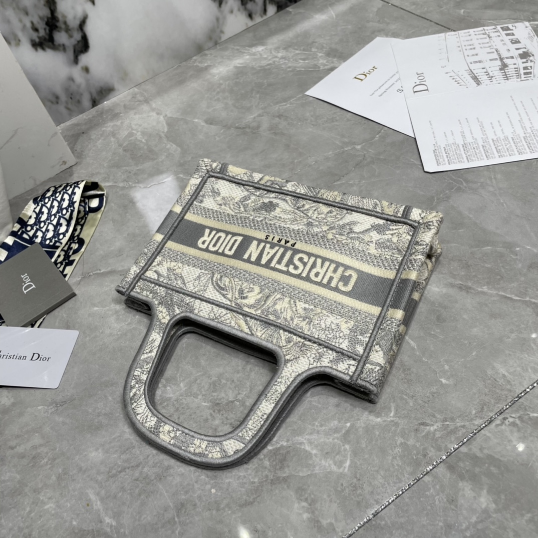 10A + top quality Mini Dior Book Tote 0175 XB041 23cm