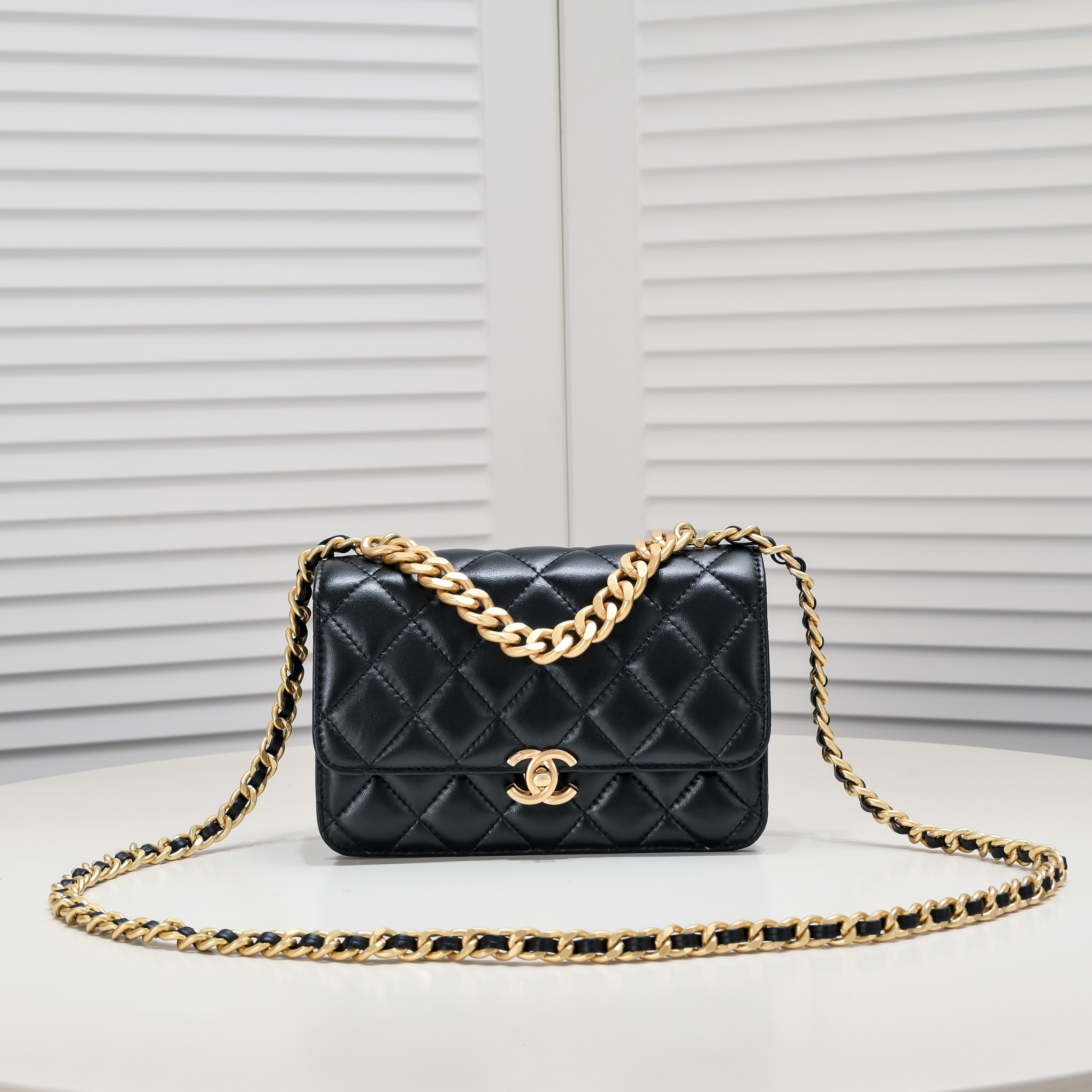 Chanel Soft Sheepskin Chain  Shoulder Bag Handbag