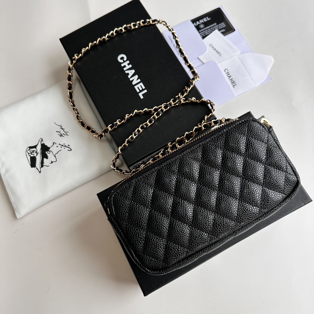 Chanel 50172 Black with gold LM521 20cm