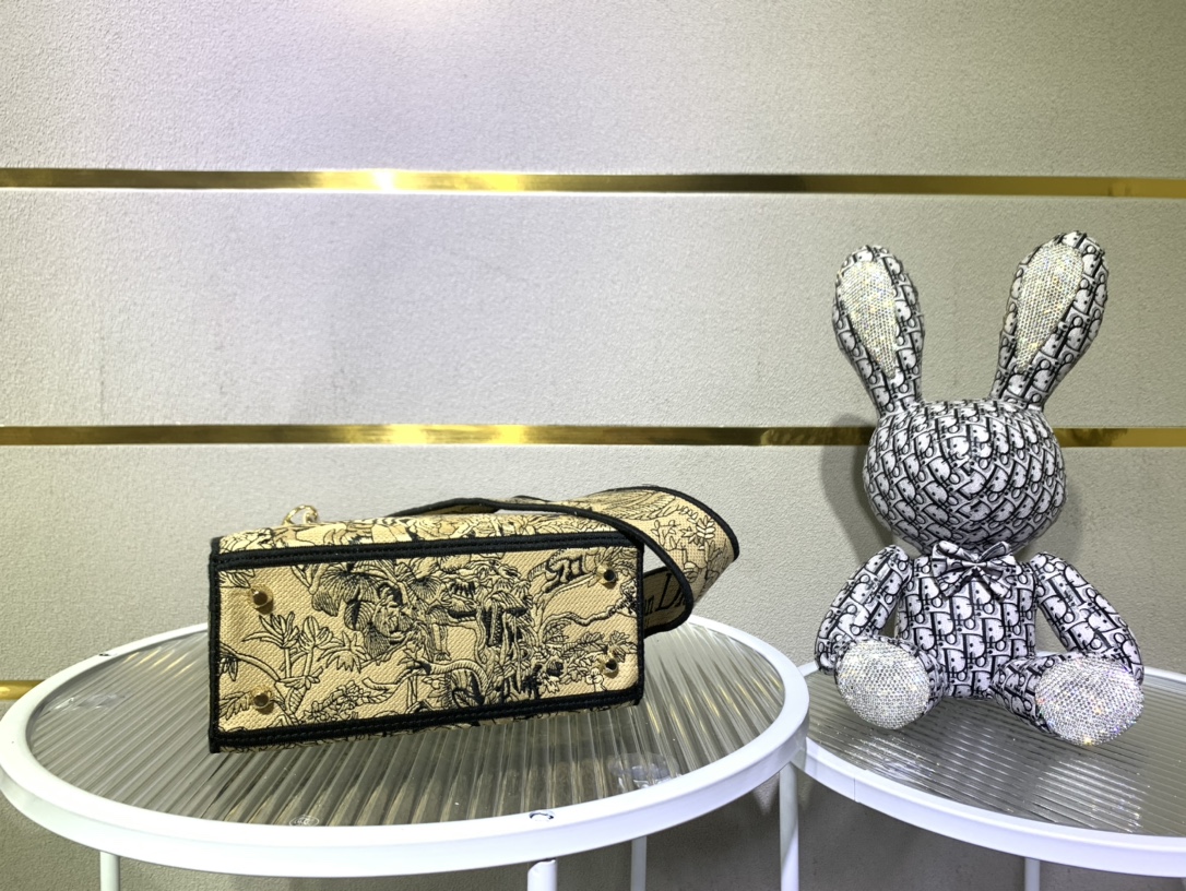 10A + top quality Dior Medium Lady D-Lite Bag 9920 DD003 24cm