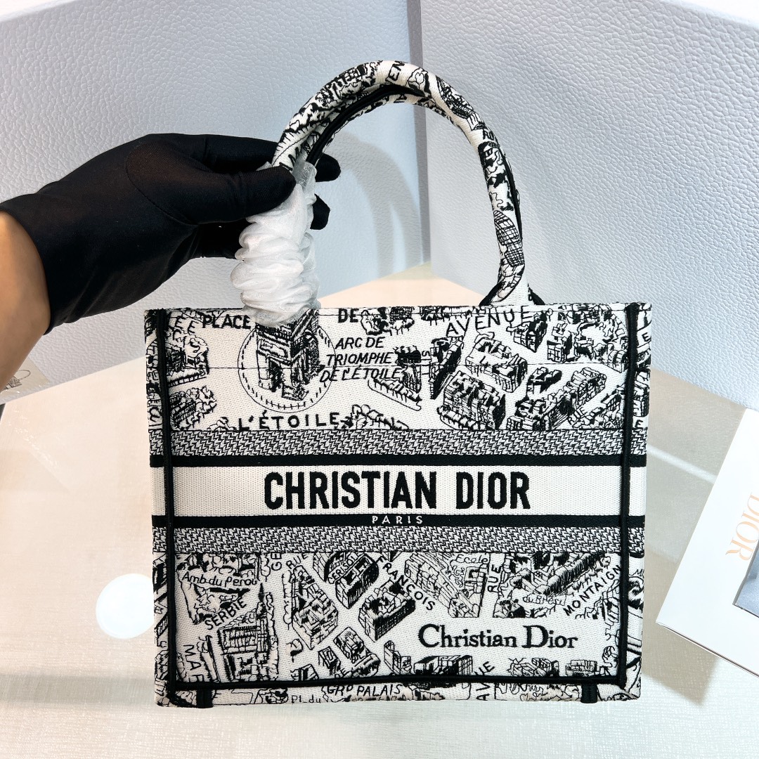 10A + top quality Small Dior Book Tote 1265 DLAM012 26.5cm