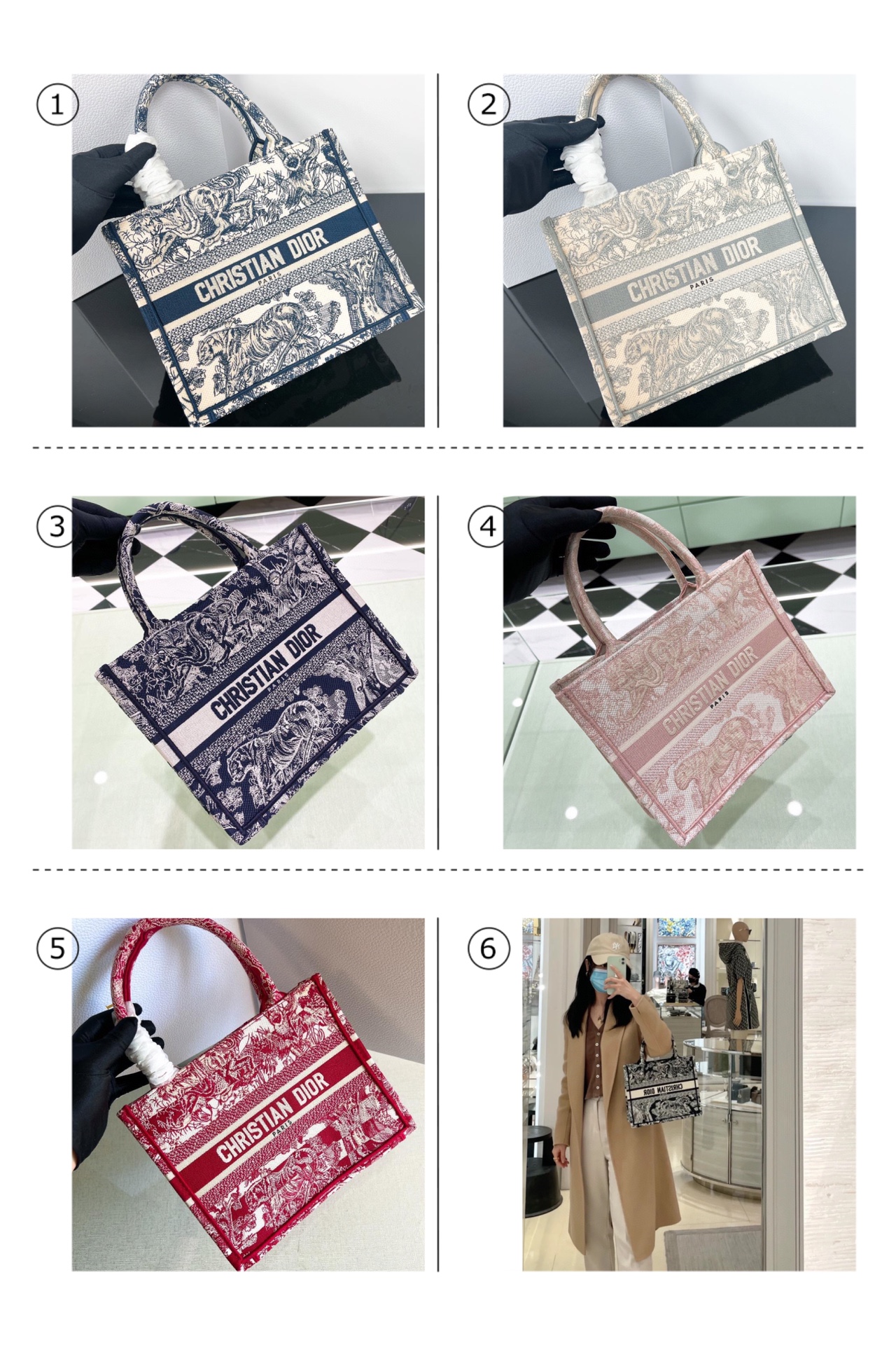 10A + top quality Small Dior Book Tote 1265 DLAM012 26.5cm