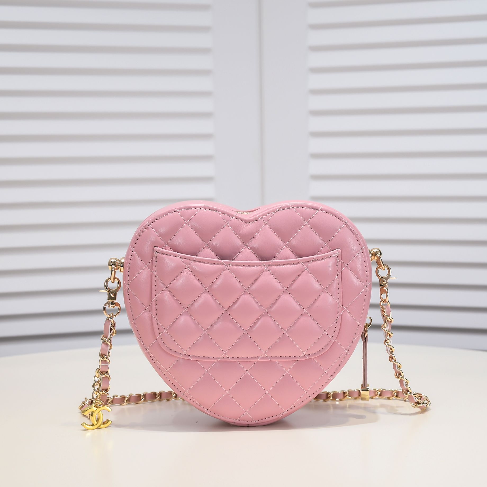 Chanel Peach Pericardium Bag Shoulder Bag Handbag