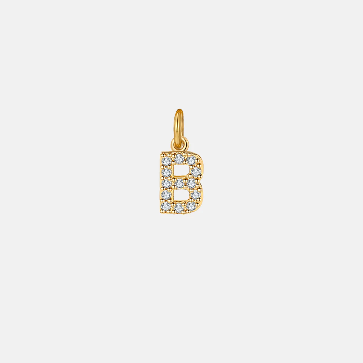 Dainty Pave Initial Charm