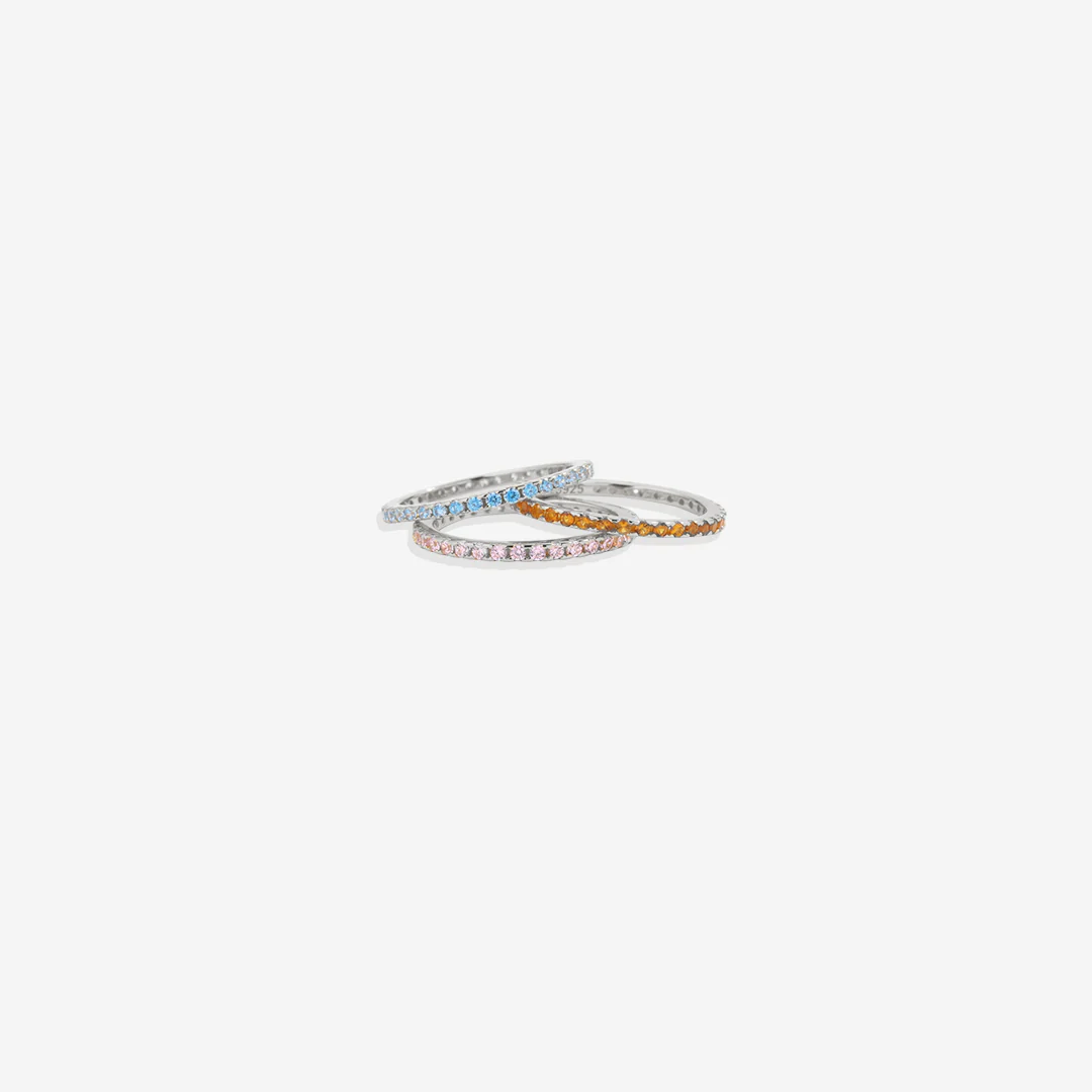 May Birthstone Eternity Stacking Ring