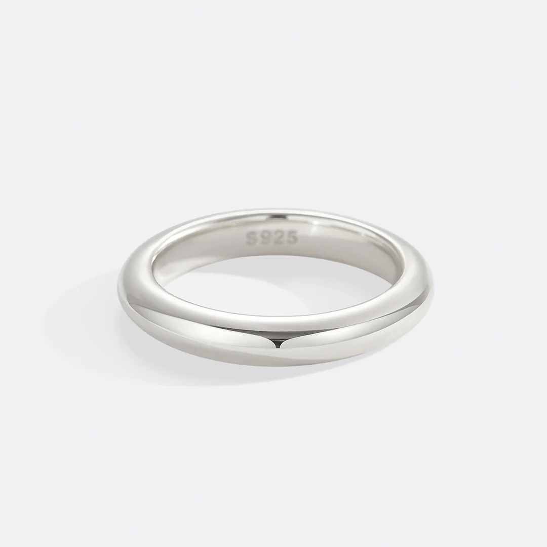 Half Round Band Stacking Ring