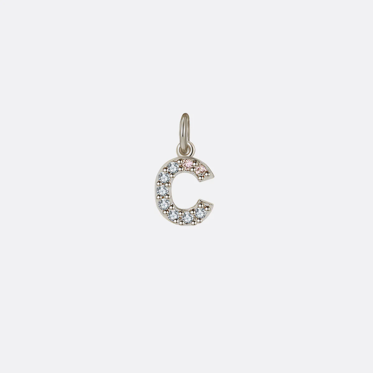 Dainty Pave Initial Charm