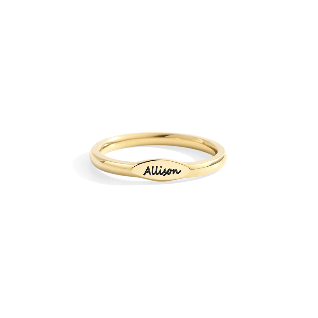 Skinny Name Ring