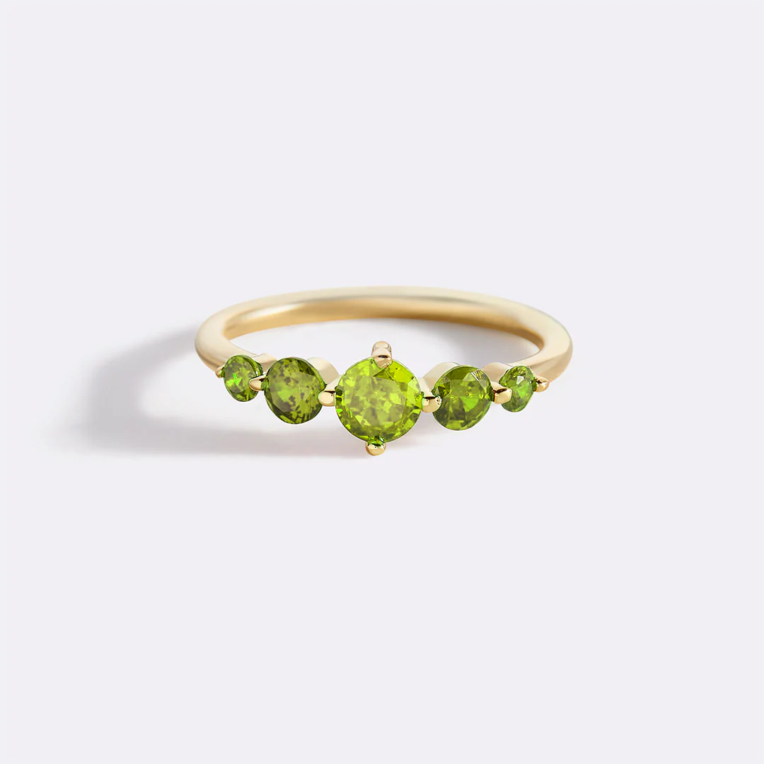 Five Stone Statement Birthstone Ring