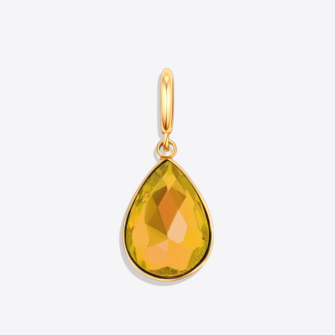Teardrop Birthstone Charm