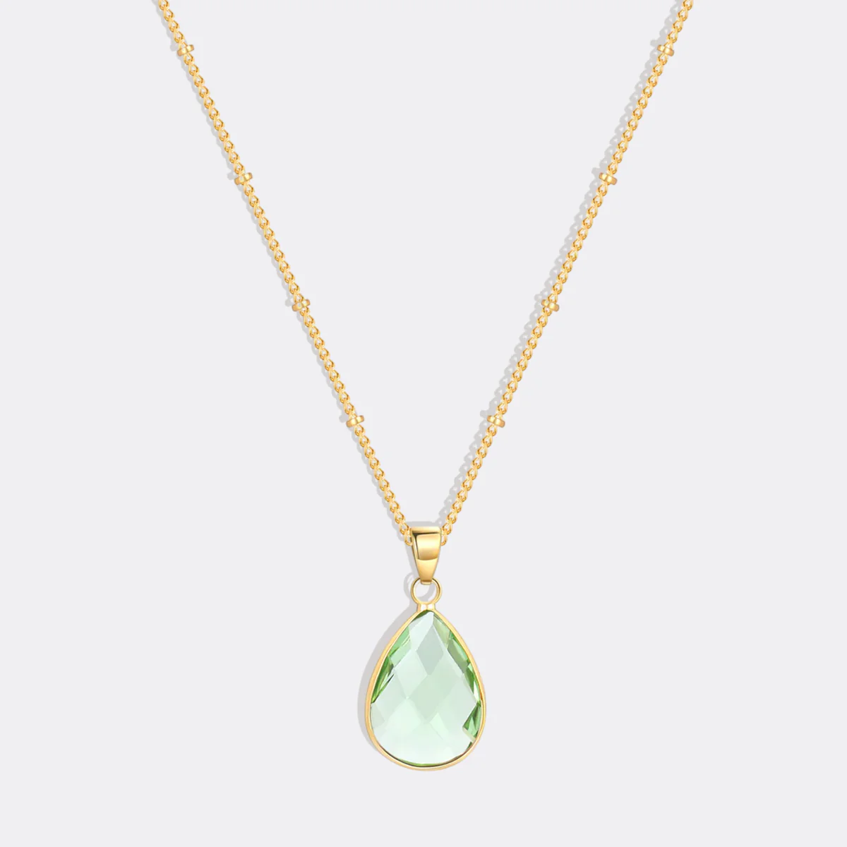 Birthstone Drop Pendant Necklace