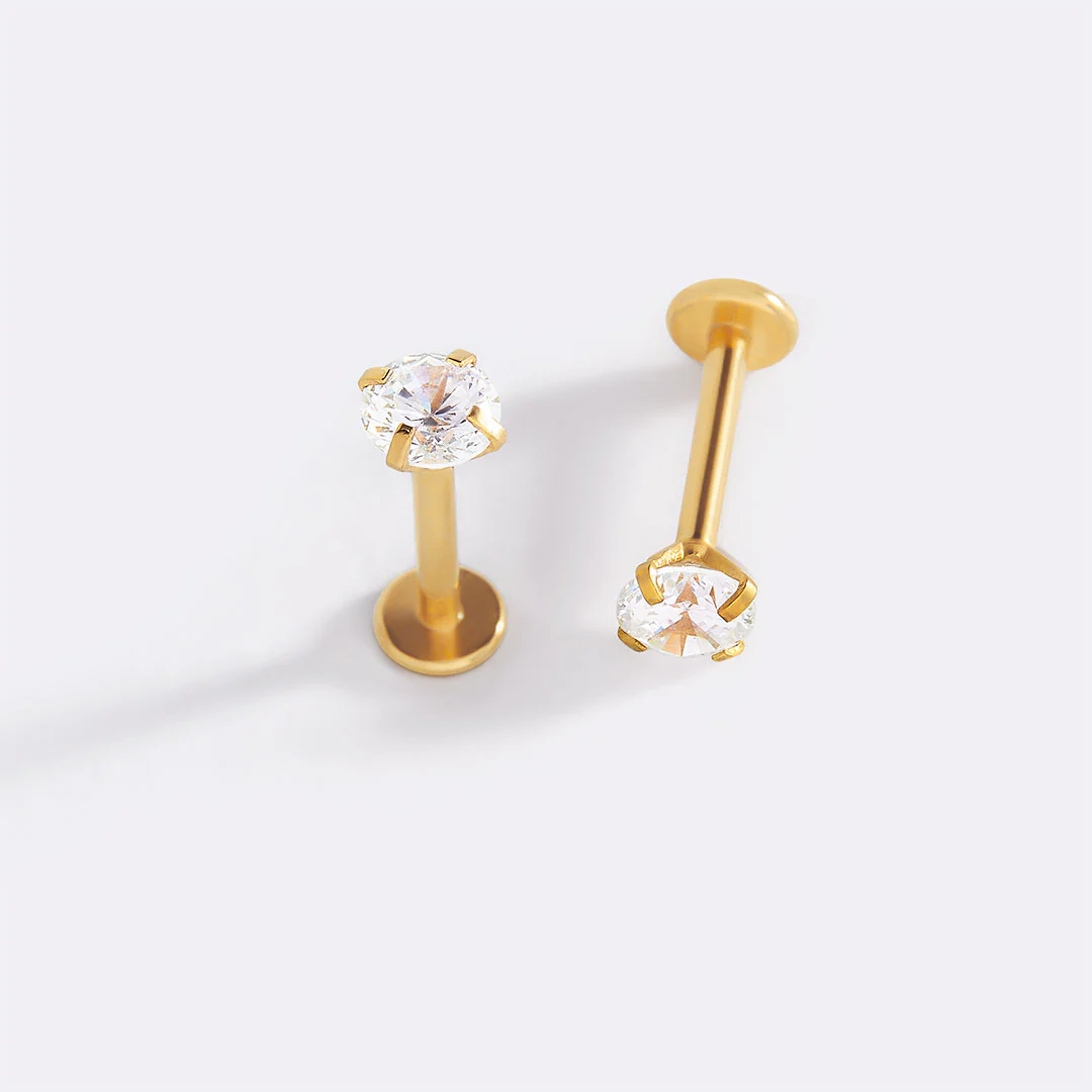 Crystal Sleeper Flatback Studs | 18g