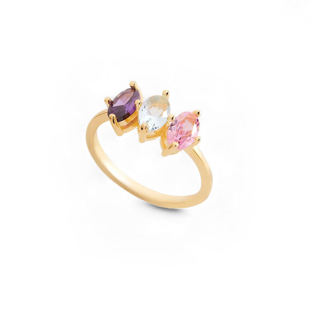 Birthstone Marquis-Cut Ring