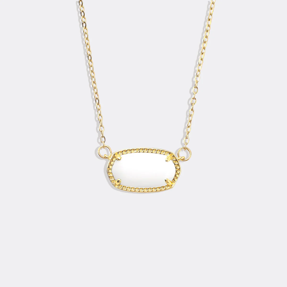 Oval Birthstone Pendant Necklace