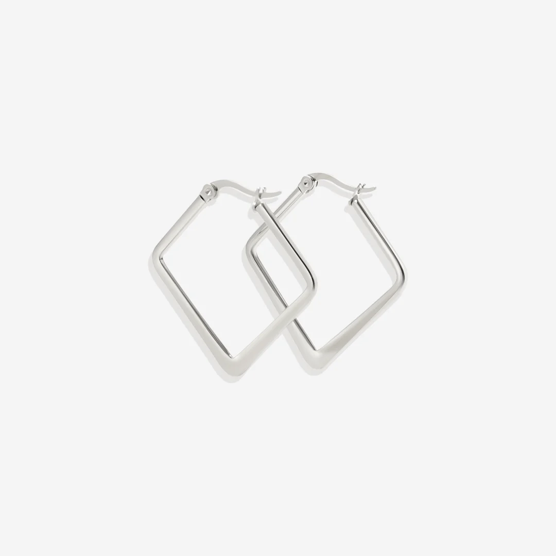 Geometric Girl Boss Hoop Earrings