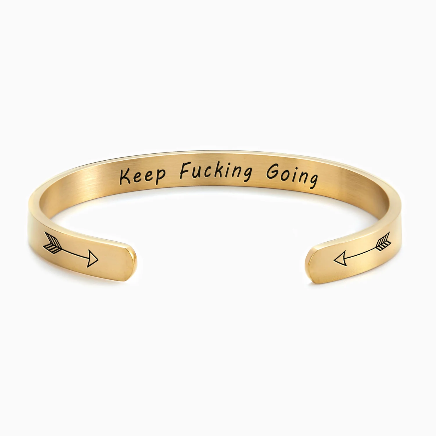 Keep Fucking Going Personalizable Cuff Bracelet