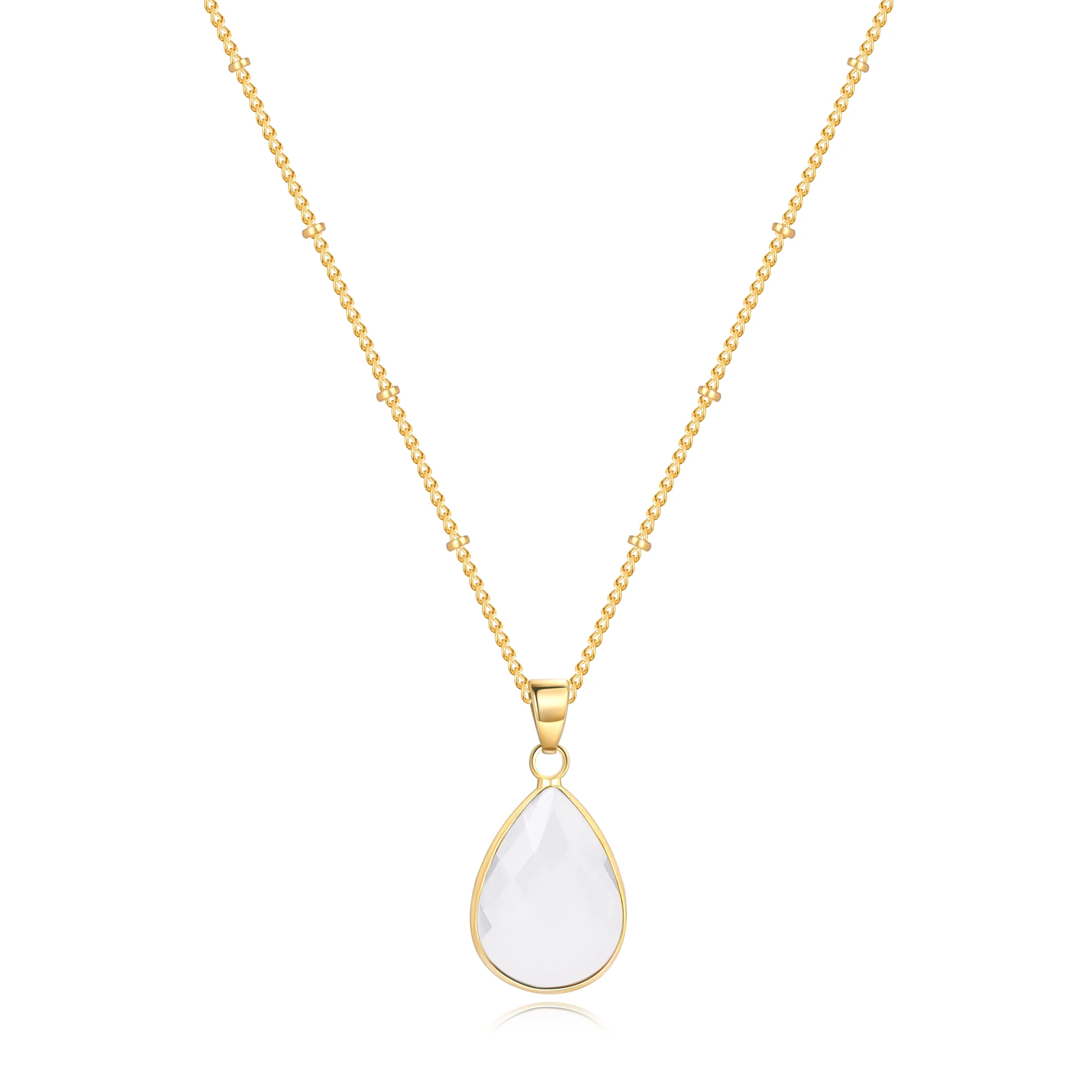 Birthstone Drop Pendant Necklace