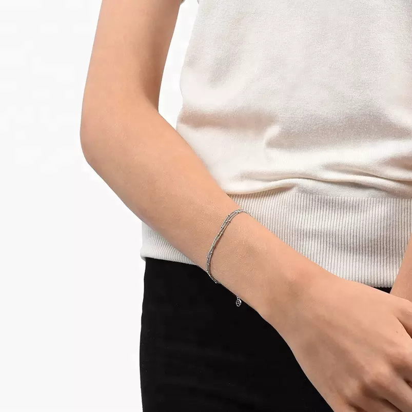 Triple Layer Satellite Chain Bracelet