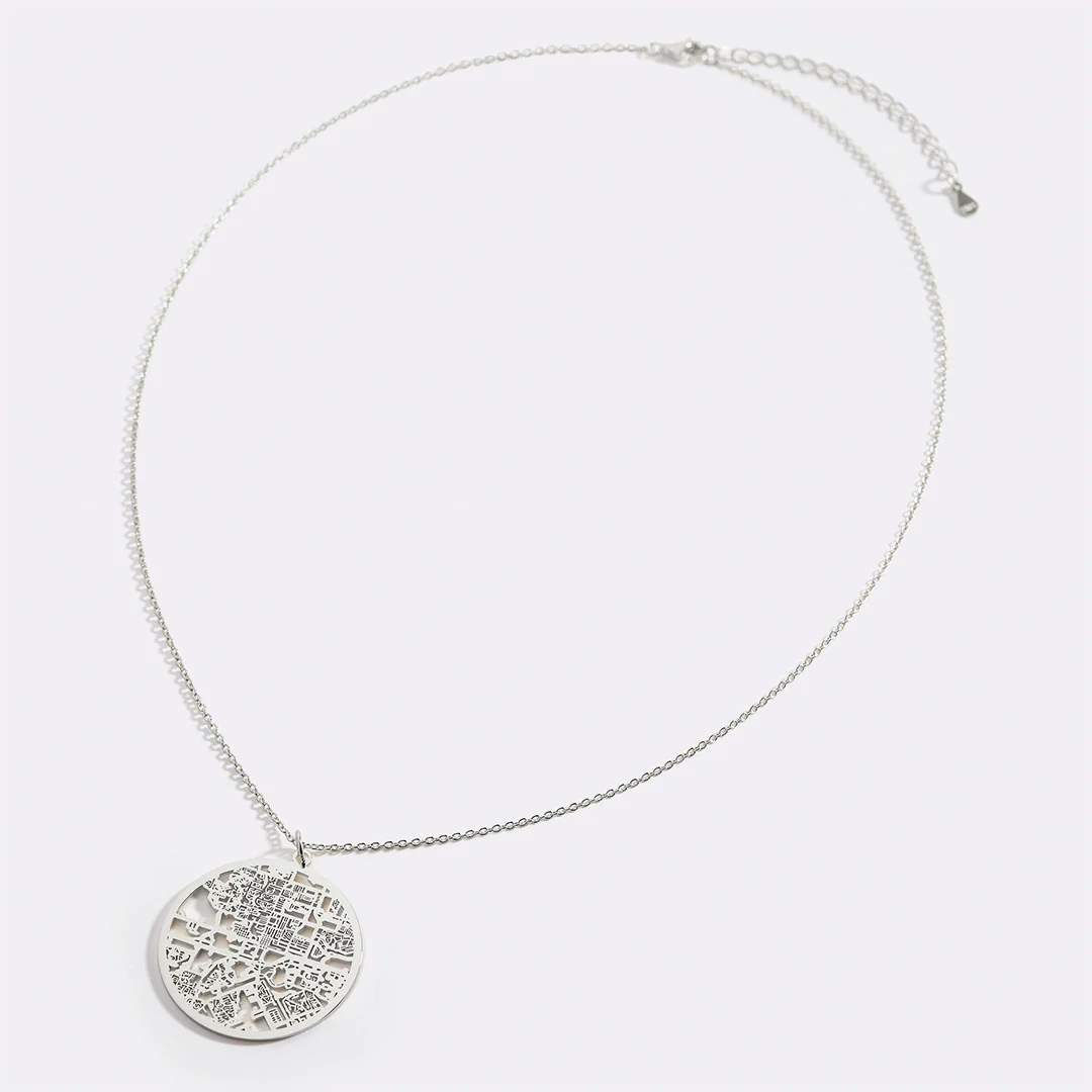 Custom Map Pendant Necklace