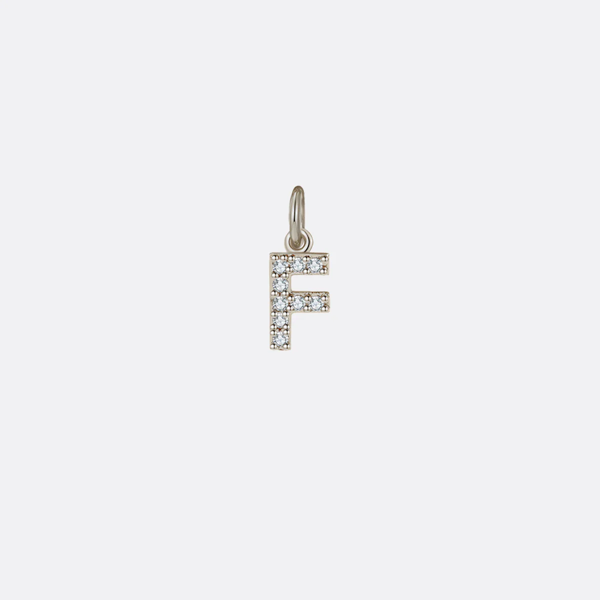 Dainty Pave Initial Charm