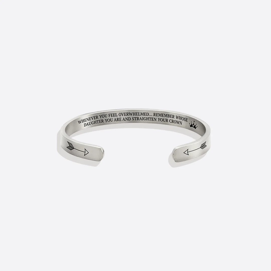 Remember Who You Are and Straighten Your Crown Personalizable Cuff Bracelet