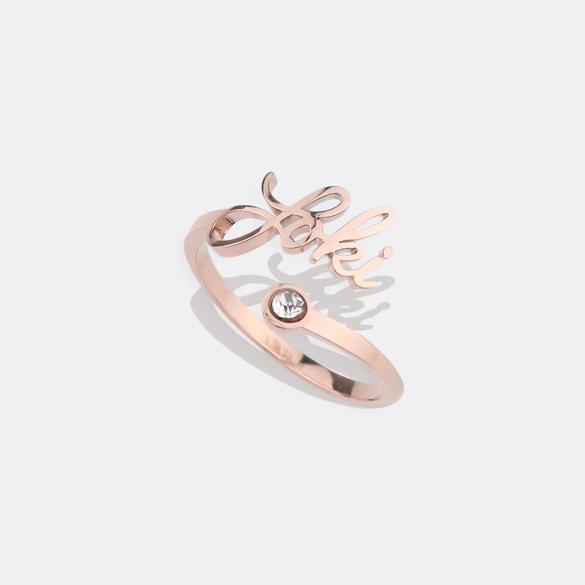 Custom Name Birthstone Ring