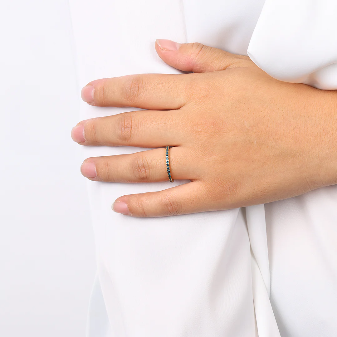 July Birthstone Eternity Stacking Ring