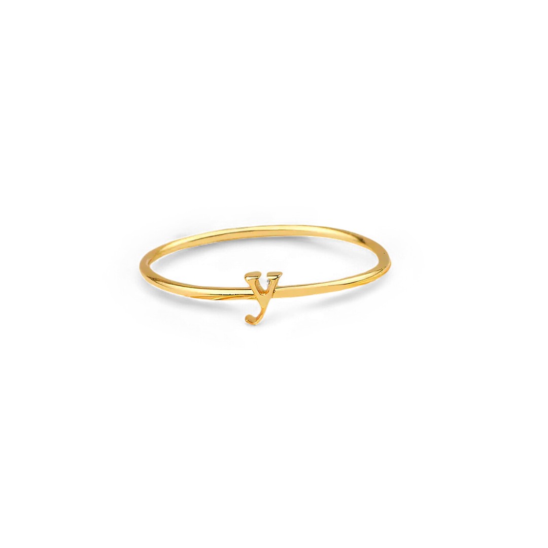 Dainty Stacking Letter Ring