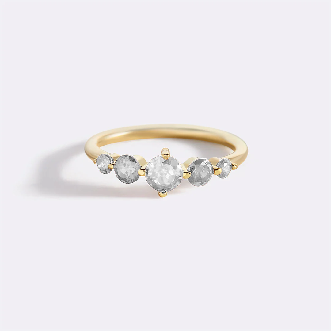 Five Stone Statement Birthstone Ring