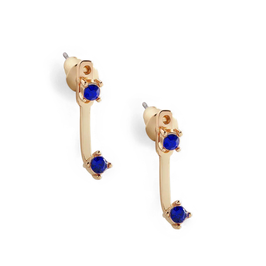 Birthstone Drop Ear Jacket Earrings