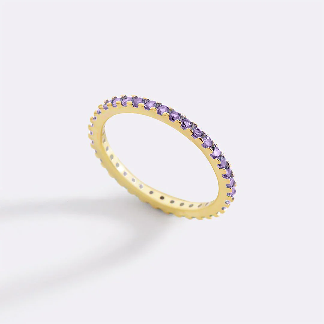 Febuary Birthstone Eternity Stacking Ring