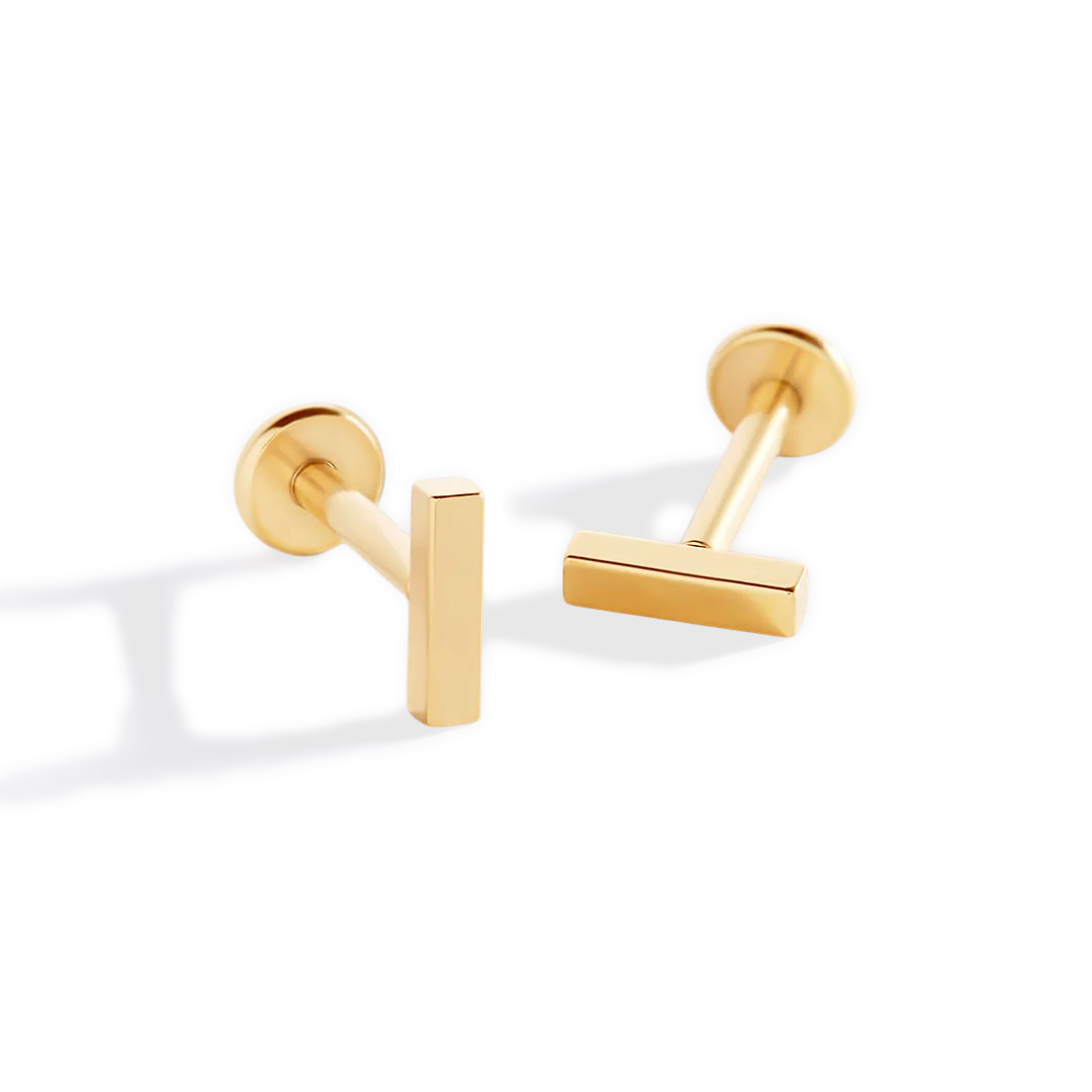 Little Bar Sleeper Flatback Earrings | 16g