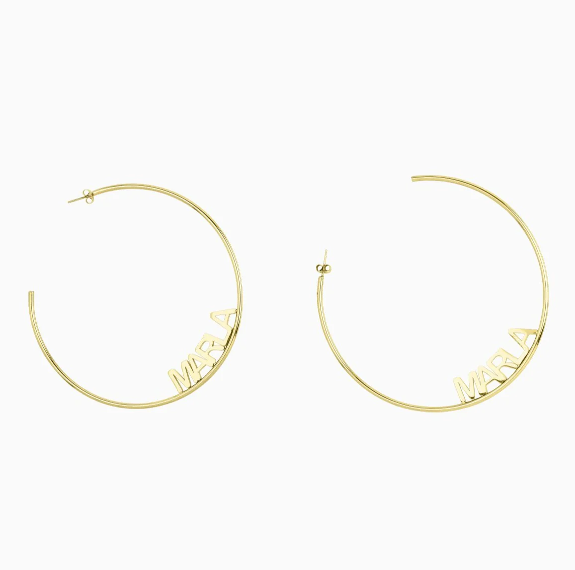 Personalized Name Hoop Earrings