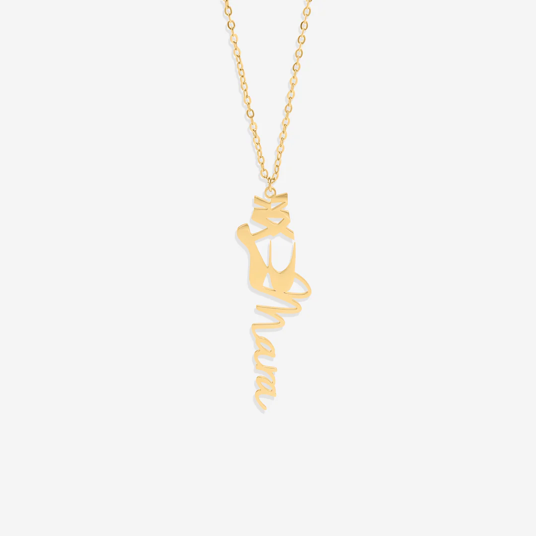 Ballet Shoes Name Necklace