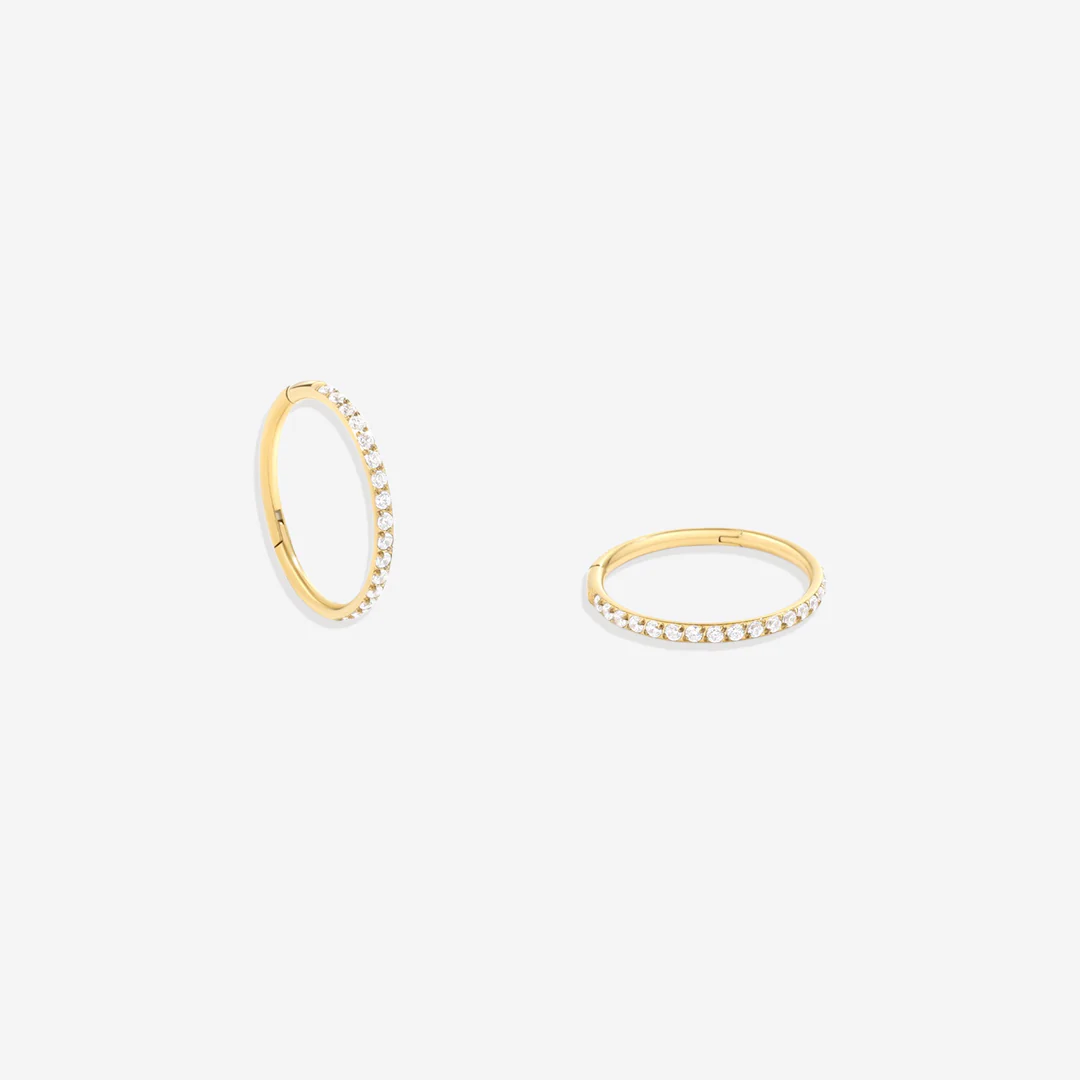 Eternity Crystal Cartilage Hoop Earrings | 16g